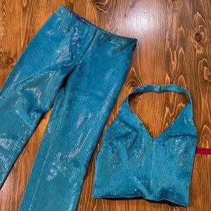 NWT Emma Black 2 piece snakeskin set